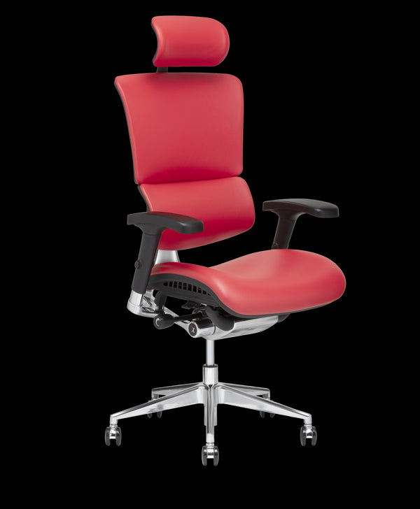 X4 Leather Executive Office Chair - Red Premium Leather