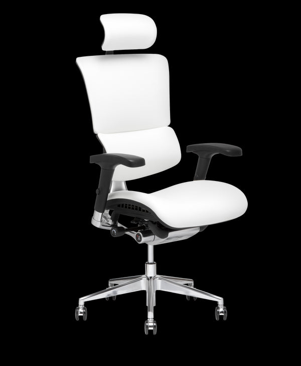 X4 Leather Executive Office Chair - White Premium Leather