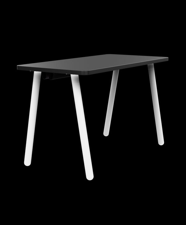 Studio Desk with Angled Legs - Black